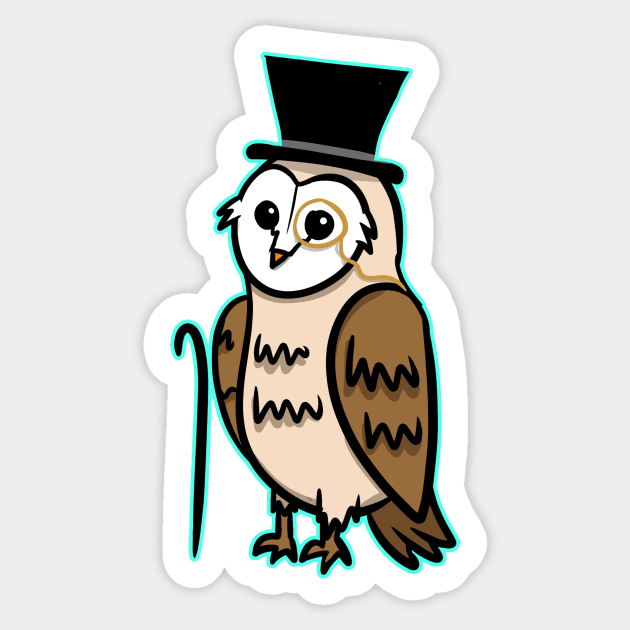 THE OWL IS WHAT HE SEEMS Sticker by roxiqt